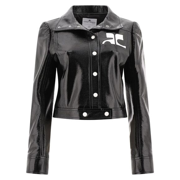 Slim Fit Vinyl Jacket - Picture 1 of 4